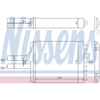 Теплообменник, отопление салона 72656 NISSENS - купить в магазине запчастей по Украине