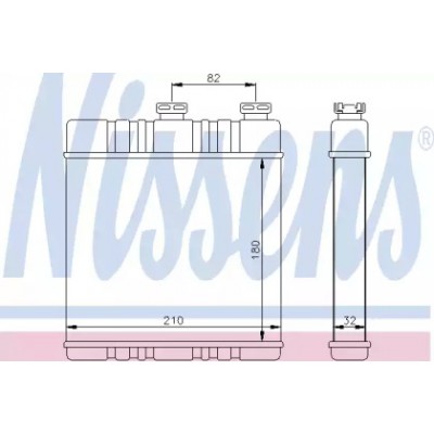Теплообменник, отопление салона 72660 NISSENS - купить в магазине запчастей по Украине