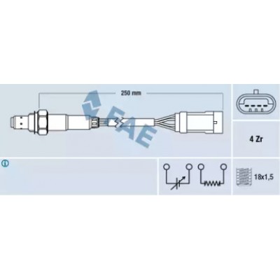 Лямбда-зонд 77151 FAE - купить в магазине запчастей по Украине