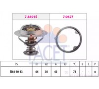 Термостат, охлаждающая жидкость FACET 7.8491 78491 FACET - купить в магазине запчастей по Украине
