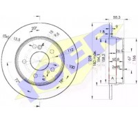 Тормозной диск ICER 78BD0412-2 78BD04122 ICER - купить в магазине запчастей по Украине