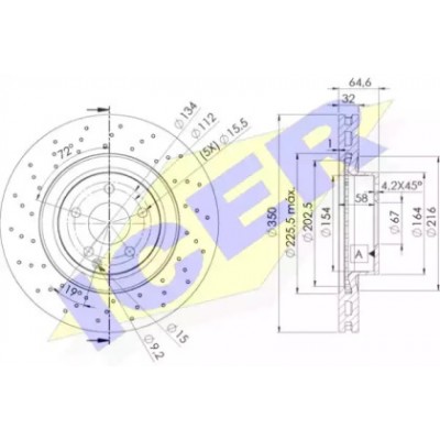 Тормозной диск 78BD04191 ICER - купить в магазине запчастей по Украине