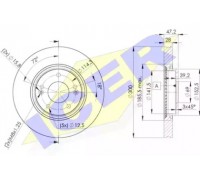 Тормозной диск ICER 78BD0580-2 78BD05802 ICER - купить в магазине запчастей по Украине