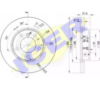 Тормозной диск ICER 78BD0674-2 78BD06742 ICER - купить в магазине запчастей по Украине
