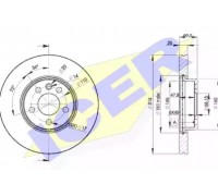 Тормозной диск ICER 78BD1530-2 78BD15302 ICER - купить в магазине запчастей по Украине
