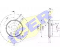 Тормозной диск ICER 78BD1559-2 78BD15592 ICER - купить в магазине запчастей по Украине