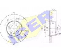 Тормозной диск ICER 78BD1972-2 78BD19722 ICER - купить в магазине запчастей по Украине