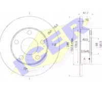 Тормозной диск ICER 78BD2746-2 78BD27462 ICER - купить в магазине запчастей по Украине