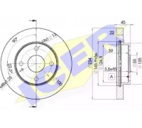 Тормозной диск ICER 78BD3255-2 78BD32552 ICER - купить в магазине запчастей по Украине