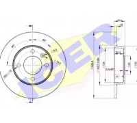 Тормозной диск ICER 78BD3325-2 78BD33252 ICER - купить в магазине запчастей по Украине