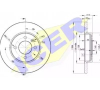Тормозной диск ICER 78BD3392-2 78BD33922 ICER - купить в магазине запчастей по Украине