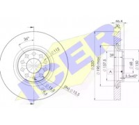 Тормозной диск ICER 78BD3615-2 78BD36152 ICER - купить в магазине запчастей по Украине
