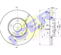 Тормозной диск ICER 78BD4063-2 78BD40632 ICER - купить в магазине запчастей по Украине