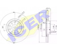 Тормозной диск ICER 78BD4086-2 78BD40862 ICER - купить в магазине запчастей по Украине