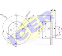 Тормозной диск ICER 78BD5101-2 78BD51012 ICER - купить в магазине запчастей по Украине
