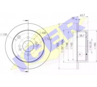 Тормозной диск ICER 78BD5102-2 78BD51022 ICER - купить в магазине запчастей по Украине