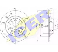 Тормозной диск ICER 78BD5313-2 78BD53132 ICER - купить в магазине запчастей по Украине