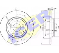 Тормозной диск ICER 78BD5609-2 78BD56092 ICER - купить в магазине запчастей по Украине