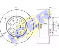 Тормозной диск ICER 78BD5619-2 78BD56192 ICER - купить в магазине запчастей по Украине