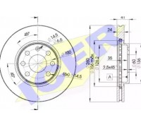 Тормозной диск ICER 78BD9000-2 78BD90002 ICER - купить в магазине запчастей по Украине
