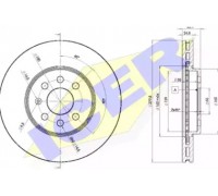 Тормозной диск ICER 78BD9001-2 78BD90012 ICER - купить в магазине запчастей по Украине