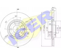 Тормозной диск ICER 78BD9061-2 78BD90612 ICER - купить в магазине запчастей по Украине