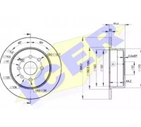 Тормозной диск ICER 78BD9209-2 78BD92092 ICER - купить в магазине запчастей по Украине
