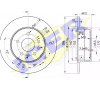 Тормозной диск ICER 78BD9210-2 78BD92102 ICER - купить в магазине запчастей по Украине