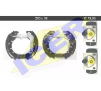 Комплект тормозных колодок ICER 79KT0023 C 79KT0023C ICER - купить в магазине запчастей по Украине