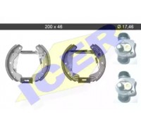 Комплект тормозных колодок ICER 79KT0043 C 79KT0043C ICER - купить в магазине запчастей по Украине