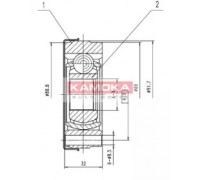 Шарнирный комплект, приводной вал KAMOKA 8010 8010 KAMOKA - купить в магазине запчастей по Украине