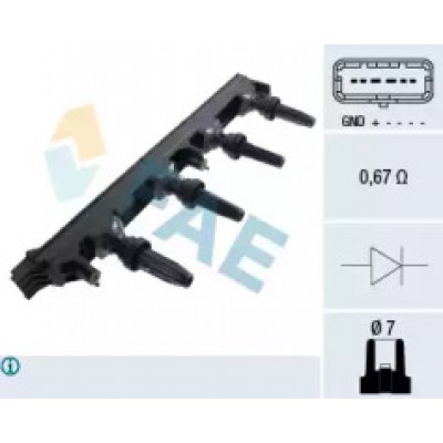 Катушка зажигания 80278 FAE - купить в магазине запчастей по Украине