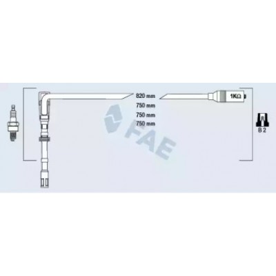 Комплект проводов зажигания 85065 FAE - купить в магазине запчастей по Украине