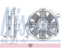 Вентилятор, охлаждение двигателя NISSENS 85546 85546 NISSENS - купить в магазине запчастей по Украине