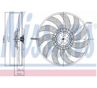 Вентилятор, охлаждение двигателя NISSENS 85743 85743 NISSENS - купить в магазине запчастей по Украине