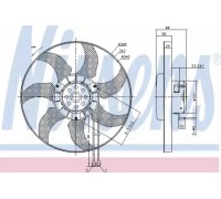 Вентилятор, охлаждение двигателя NISSENS 85802 85802 NISSENS - купить в магазине запчастей по Украине