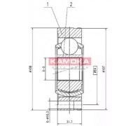 Шарнирный комплект, приводной вал KAMOKA 8738 8738 KAMOKA - купить в магазине запчастей по Украине