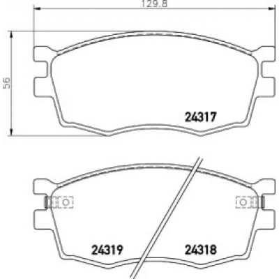 Комплект тормозных колодок, дисковый тормоз 8DB355006951 HELLA PAGID - купити в магазині запчастин по Україні