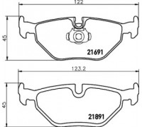 Комплект тормозных колодок, дисковый тормоз HELLA PAGID 8DB 355 007-981 8DB355007981 HELLA PAGID - купить в магазине запчастей по Украине