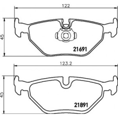 Комплект тормозных колодок, дисковый тормоз 8DB355007981 HELLA PAGID - купить в магазине запчастей по Украине