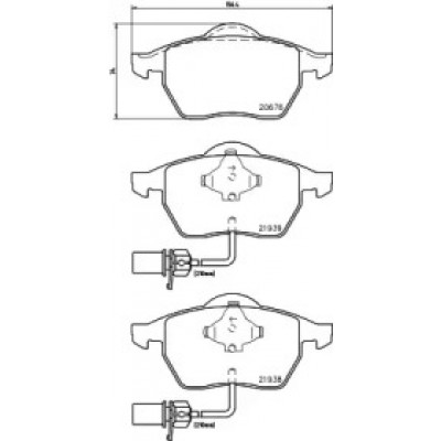 Комплект тормозных колодок, дисковый тормоз 8DB355008411 HELLA PAGID - купить в магазине запчастей по Украине