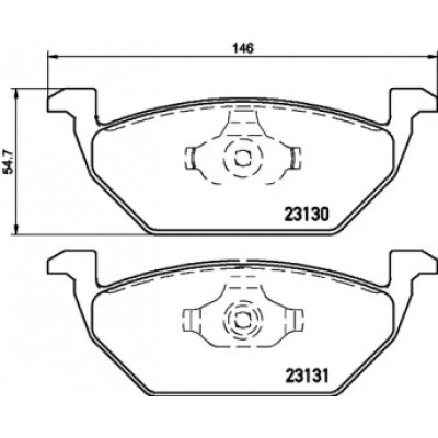 Комплект тормозных колодок, дисковый тормоз 8DB355008591 HELLA PAGID - купить в магазине запчастей по Украине