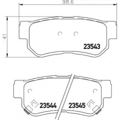 Комплект тормозных колодок, дисковый тормоз 8DB355009971 HELLA PAGID - купити в магазині запчастин по Україні
