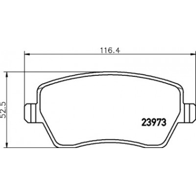 Комплект тормозных колодок, дисковый тормоз 8DB355010851 HELLA PAGID - купить в магазине запчастей по Украине