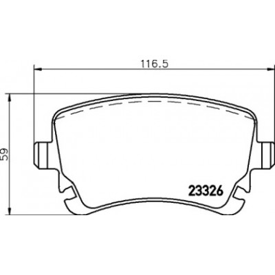 Комплект тормозных колодок, дисковый тормоз 8DB355010971 HELLA PAGID - купить в магазине запчастей по Украине