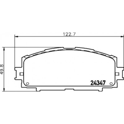 Комплект тормозных колодок, дисковый тормоз 8DB355012361 HELLA PAGID - купити в магазині запчастин по Україні