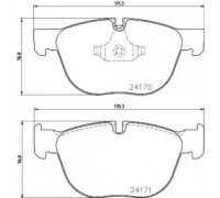 Комплект тормозных колодок, дисковый тормоз HELLA PAGID 8DB 355 012-541 8DB355012541 HELLA PAGID - купить в магазине запчастей по Украине