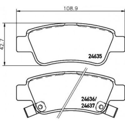 Комплект тормозных колодок, дисковый тормоз 8DB355013591 HELLA PAGID - купить в магазине запчастей по Украине
