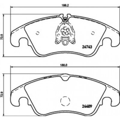 Комплект тормозных колодок, дисковый тормоз 8DB355013751 HELLA PAGID - купить в магазине запчастей по Украине