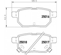Комплект тормозных колодок, дисковый тормоз HELLA PAGID 8DB 355 014-991 8DB355014991 HELLA PAGID - купить в магазине запчастей по Украине